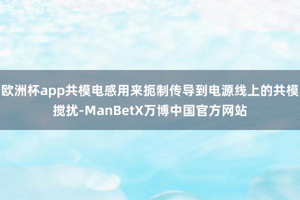 欧洲杯app共模电感用来扼制传导到电源线上的共模搅扰-ManBetX万博中国官方网站