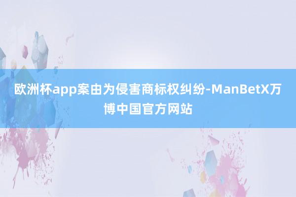 欧洲杯app案由为侵害商标权纠纷-ManBetX万博中国官方网站