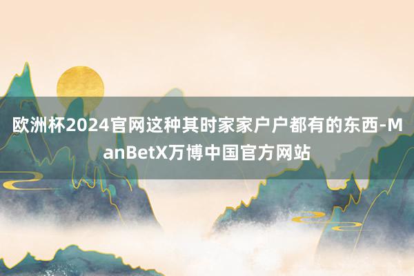 欧洲杯2024官网这种其时家家户户都有的东西-ManBetX万博中国官方网站