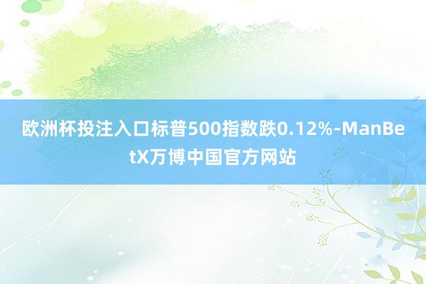 欧洲杯投注入口标普500指数跌0.12%-ManBetX万博中国官方网站