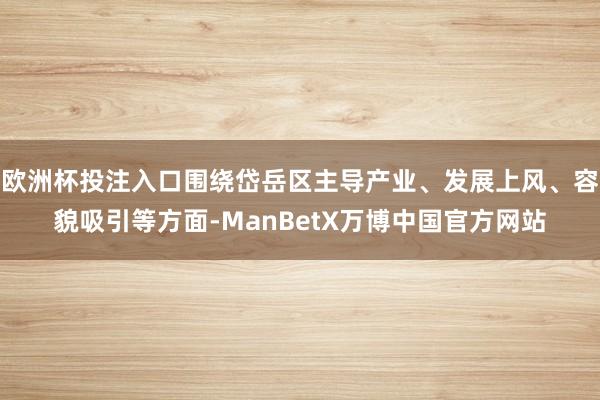 欧洲杯投注入口围绕岱岳区主导产业、发展上风、容貌吸引等方面-ManBetX万博中国官方网站