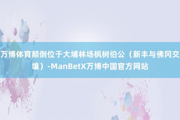 万博体育颠倒位于大埔林场枫树伯公（新丰与佛冈交壤）-ManBetX万博中国官方网站